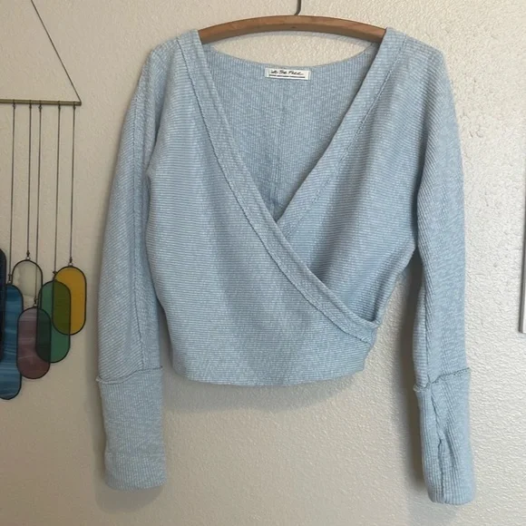 Free People Surplice Top- EUC - Picture 1 of 8